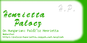 henrietta palocz business card